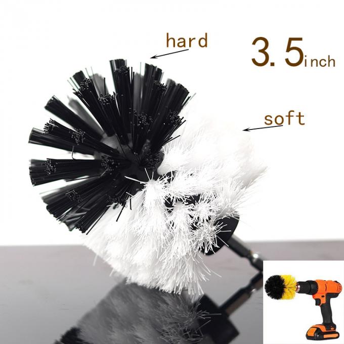 15cm White Soft Electric Drill Brush Attachments Plastic For Carpet Glass Car 420g 1