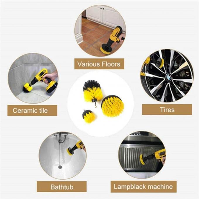 5 Pieces 10cm Cordless Drill Scrub Brush Attachment Polypropylene Wire 1