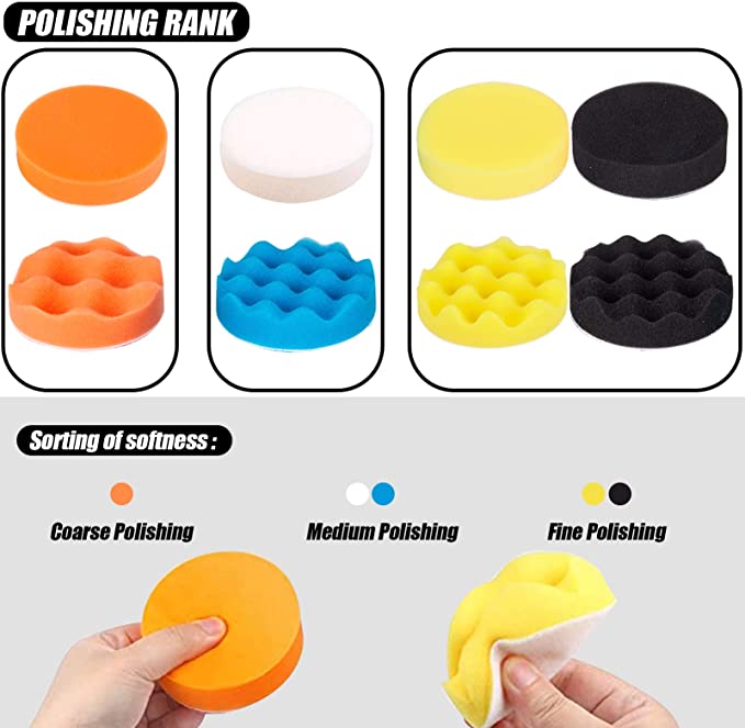 4in Car Foam Drill Polishing Pad Sponge Attachment 125g 1