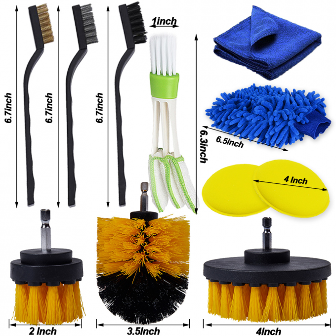 15cm Extension 5Pcs Car Cleaning Brush Kit Detailing Washing 1