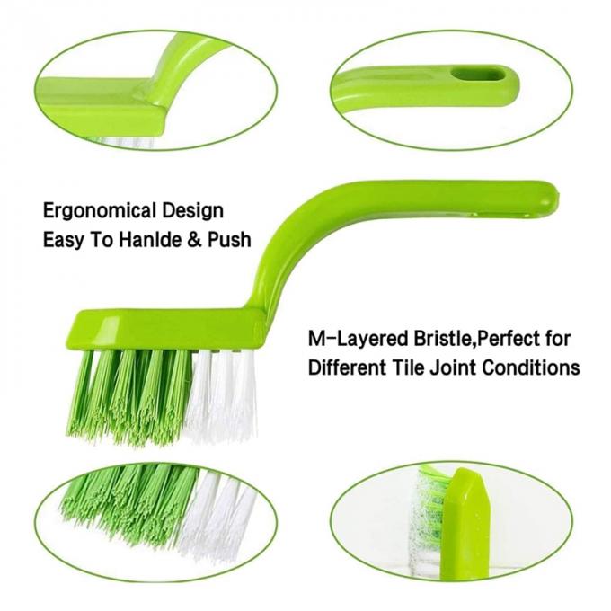 Ergonomic Floor Joint Cleaning Grout Scrubber Brush 2in Nylon Bristle 1