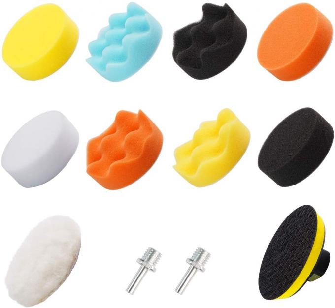 22PCS Car Buffer Polisher Pads Sponge Material White Blue Black Yellow 4