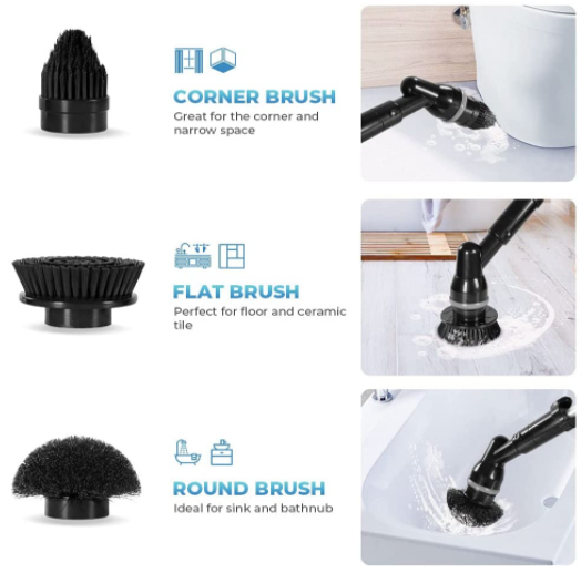 APS Electric Spin Scrubber Power Brush With Adjustable Extension Arm 0