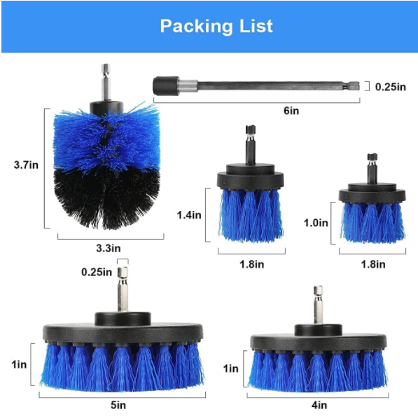 Power Drill Brush Set 7 Pcs Drill With Laser Print Logo 0