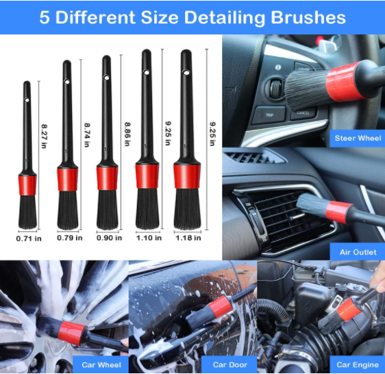 Daily Care Car Interior Detailing Brush Kit Nylon 21Pcs 0