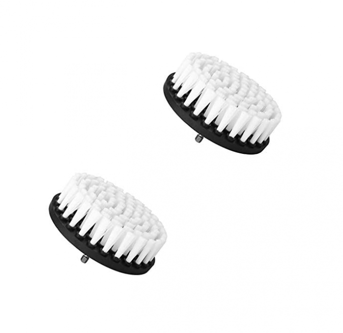 White Soft Bristle Drill Scrubber Brush Clean Upholstery Auto Carpet Boat Seat 0