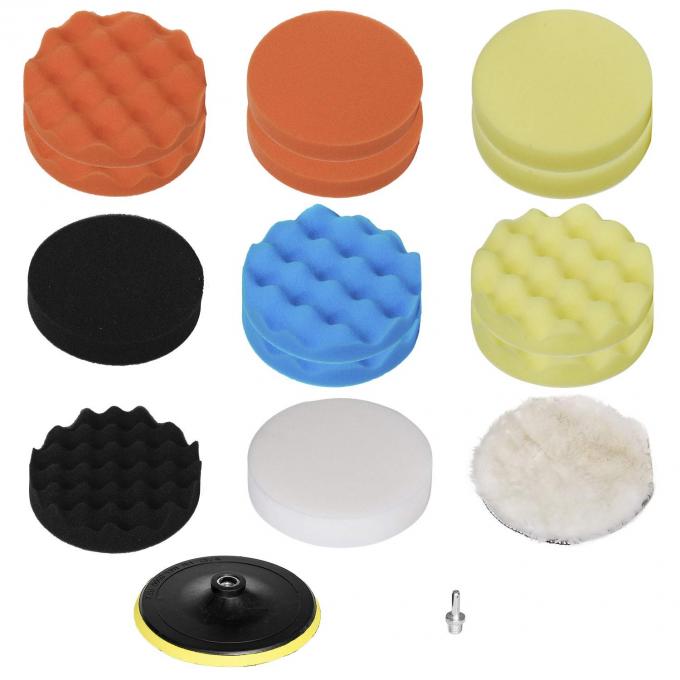 M10 Drill Adapter Polishing Buffing Pad Auto Car Drill Polisher Buffer Sponge Pads Set 0