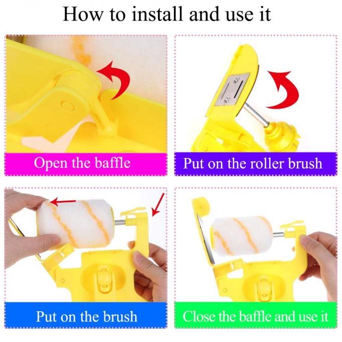 Paint Edger Roller Brush Multifunctional Portable For Home Office Room 1