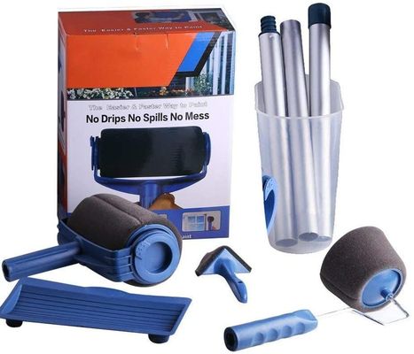 8pcs Pro Paint Roller Set Wall Painting Handle Tool With 3 Extension Poles