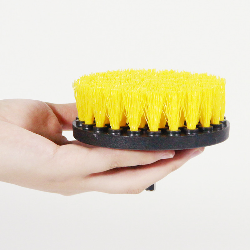 buy PP Yellow Bristle 3PCS Drill Brush Attachment Set Black Base online manufacturer