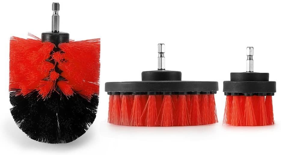 Drill Brush 2 "3.5" 4 "Nylon Power Scrubber Cleaning Brush Set