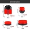 Nylon Bristle Drill Cleaning Brush Set 4 Pieces Red Custom