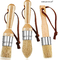 3 Pieces Chalk And Wax Paint Brushes White Bristles For Wood Furniture