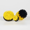 PP Yellow Bristle 3PCS Drill Brush Attachment Set Black Base