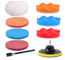 25Pcs Car Cleaning Drill Brush Set 1.5kg Buffing Sponge Pads M10