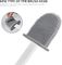 100*390 Flexible Silicone Toilet Brush Flat Deep Cleaning 34cm Long