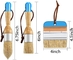 3 Pieces Blue Color Chalk And Wax Paint Brushes Bristle Stencil Brushes