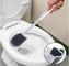 White Toilet Brush And Holder Set Silicone Bristles With Tweezers